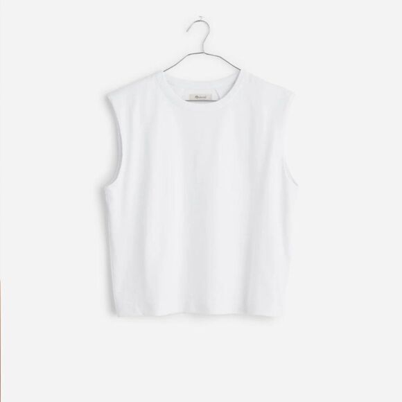 Madewell nr246 white Structured Muscle Tee NWT size xxs - Picture 4 of 8